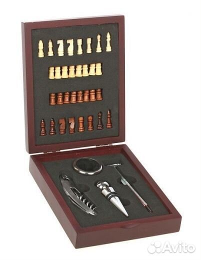 Винный набор с шахматами, набор сомелье