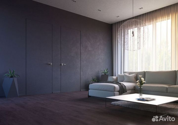 Скрытая дверь под отделку