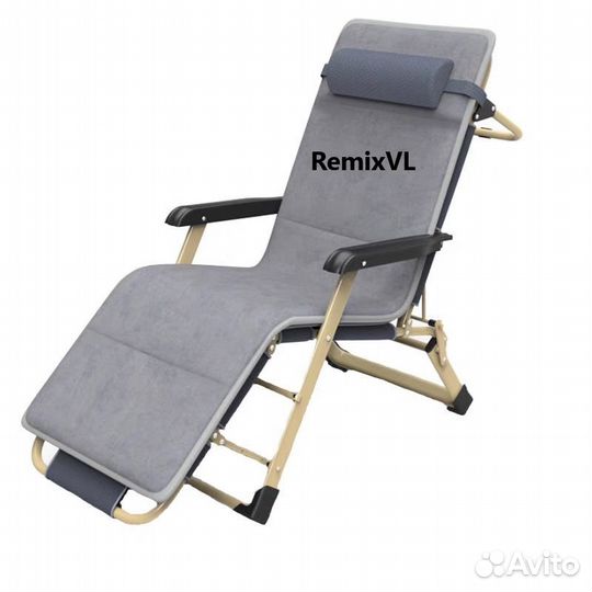 Складной шезлонг раскладушка кресло +матрас +Видео