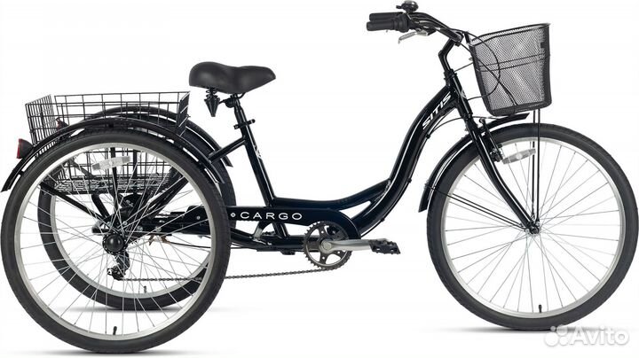 Велосипед трехколесный sitis cargo рикша 26 alloy