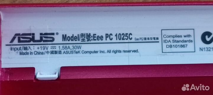 Ноутбук asus Eee PC 1025C