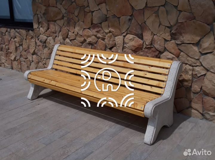 Скамья из бетона 