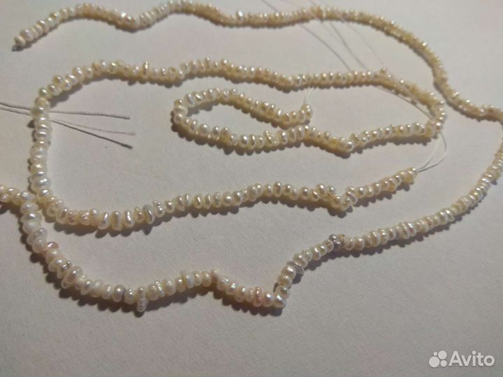 Бусины из натурального пресноводного жемчуга