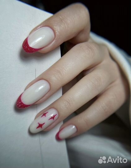 Маникюр / наращивание ручная роспись