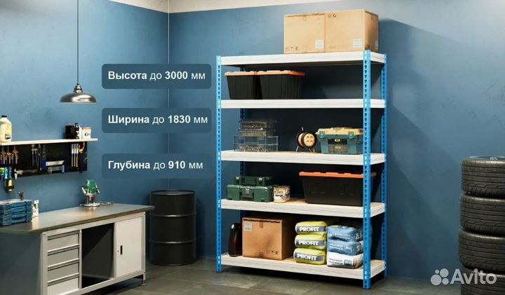 Стеллаж металлический модульный