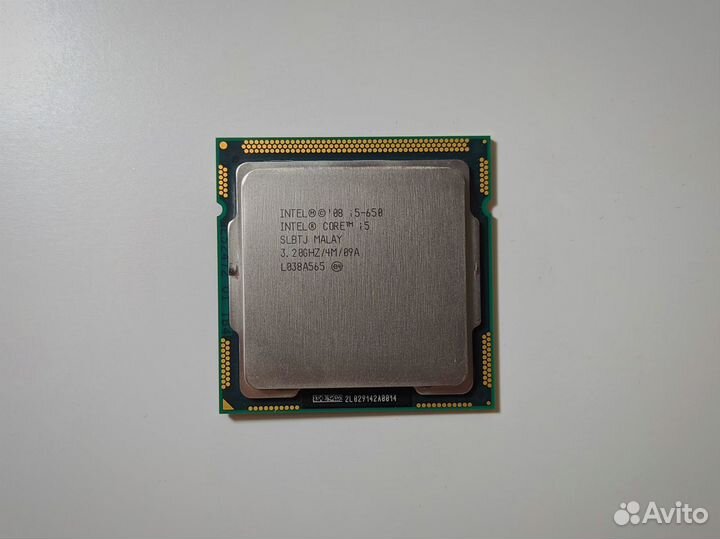 Процессор Intel Core i5-650: 4 потока, 3500 Мгц