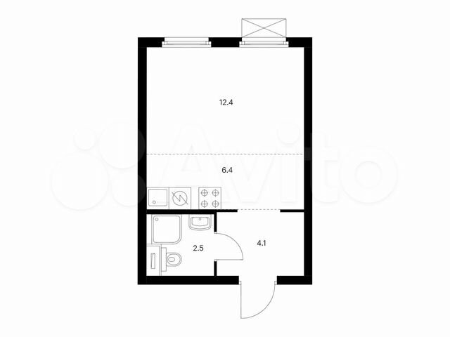 Квартира-студия, 25,4 м², 17/28 эт.
