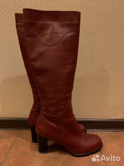 Сапоги женские кожаные