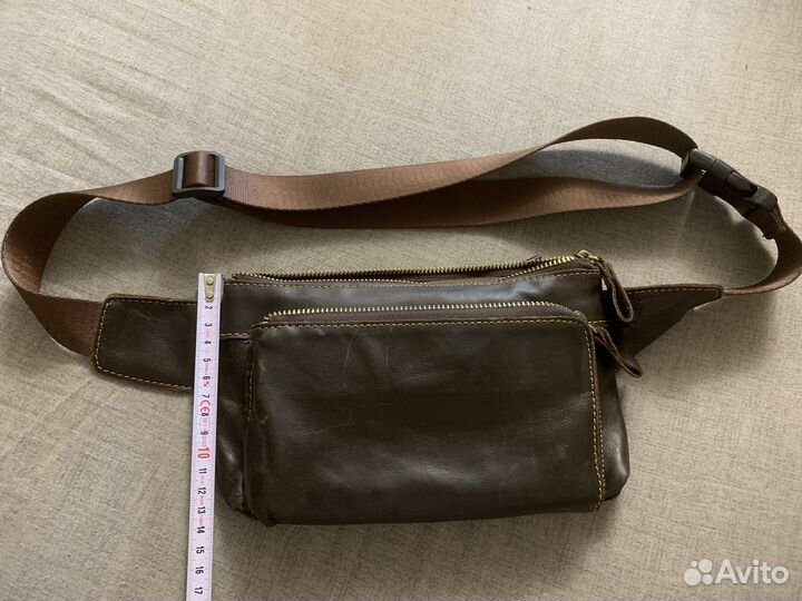 Барсетка кожаная мужская через плечо