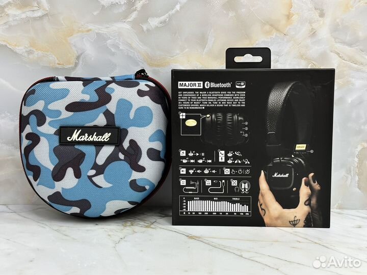 Marshall Major 2 Bluetooth Black + чехол камуфляж