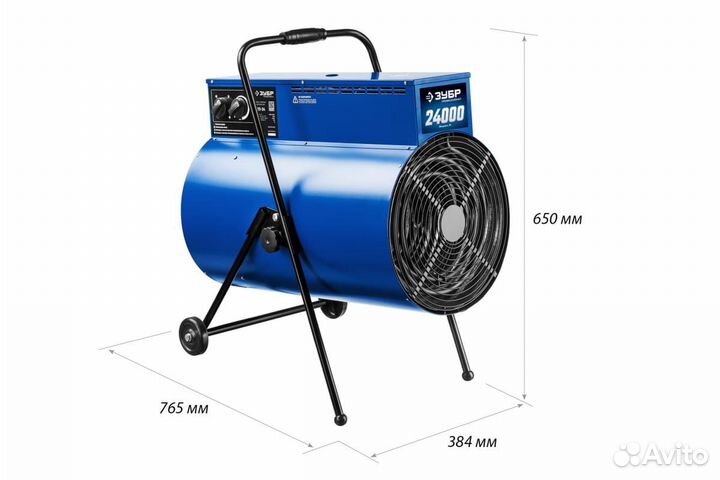 Пушка тепловая зубр, круглый корпус зтп-24