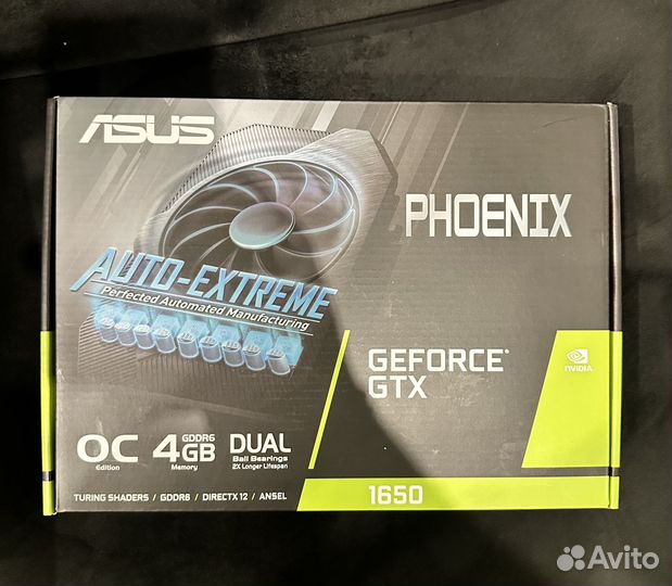 Видеокарта asus phoenix GTX 1650 4GB Новые