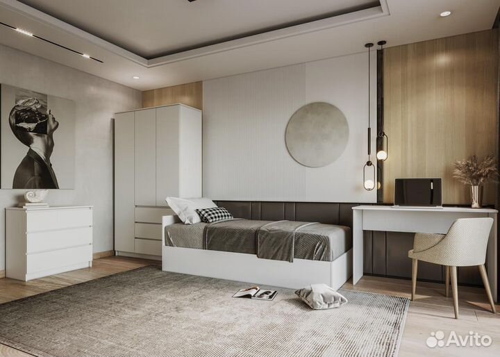 Стол компьютерный белый новый 1.2м IKEA-стиль