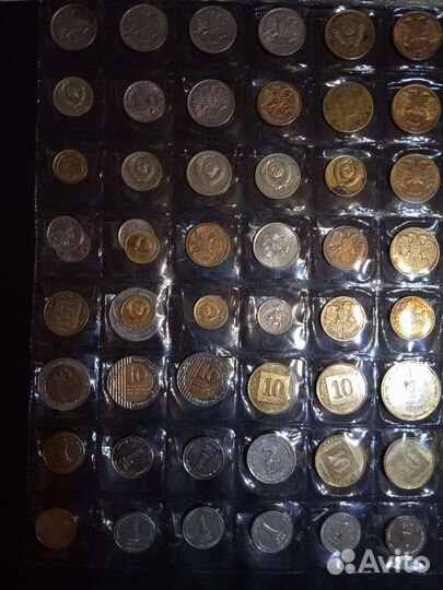 Коллекция монет и купюр