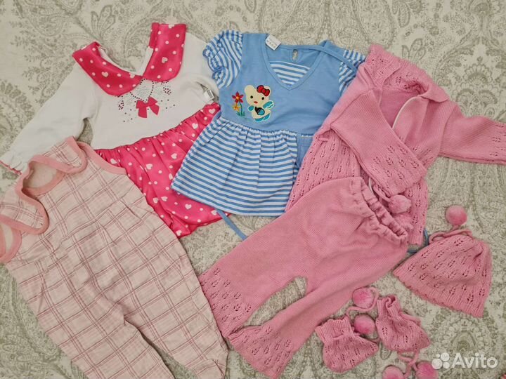Детская одежда для девочек 68-80 размер (пакетом)