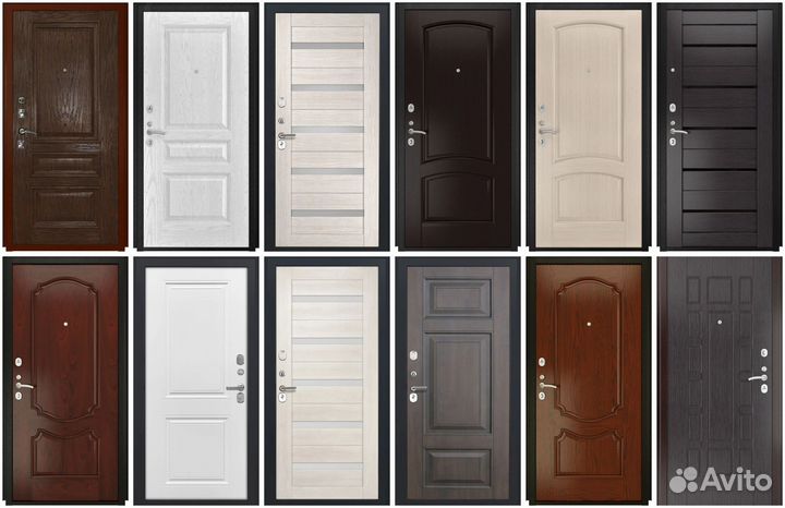 Железные входные двери белые пик