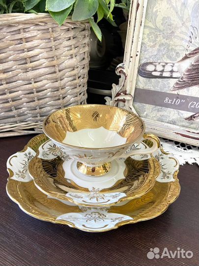 Роскошное чайное трио Oscar Schaller