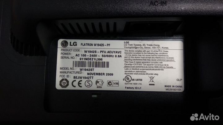 ЖК Монитор LG Flatron W1942S