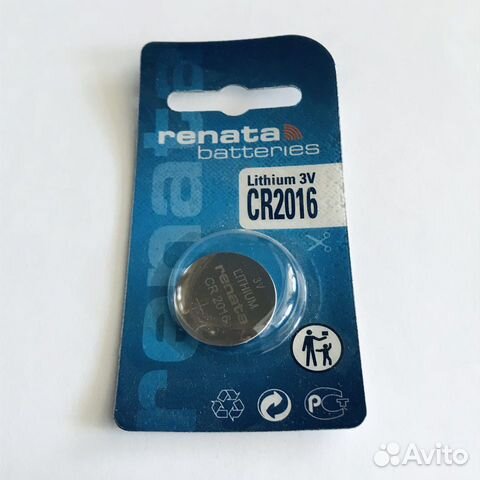 Батарейка CR2016 renata 3V литиевая