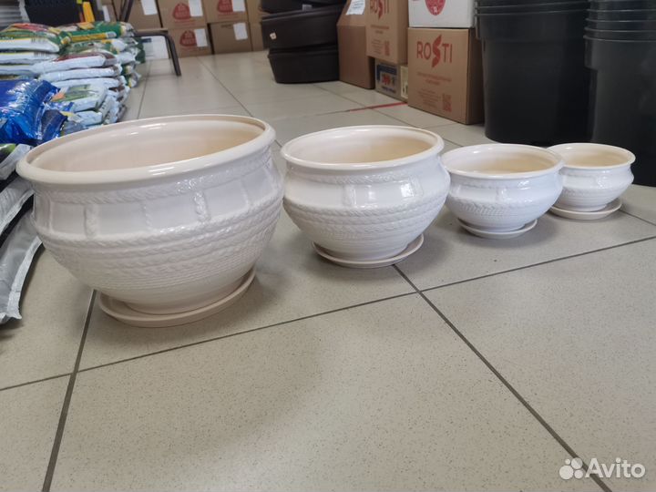 Керамические горшки для цветов