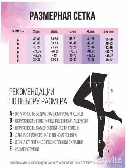 Компрессионные чулки 2 класс 2 размер