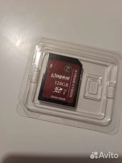 Карта памяти kingston sda3/128gb 90mb/s 80mb/s