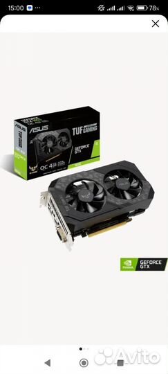 Видеокарта asus Geforce GTX-1650 tuf gaming