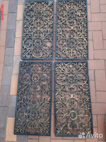 Чугунная ажурная плитка