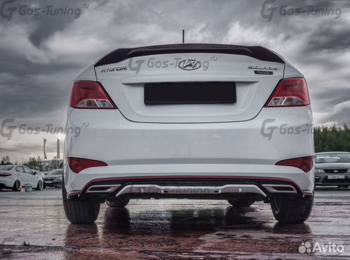 Задняя накладка Zeus на Hyundai Solaris