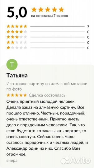 Алмазная мозаика по вашей фотографии