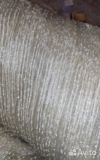 Тюль Мелани золото/подшитая/петли