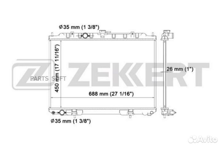 Радиатор охлаждения Ниссан X-Trail (T30) 01- МКПП