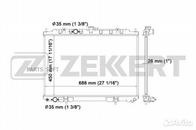 Радиатор охлаждения Ниссан X-Trail (T30) 01- МКПП