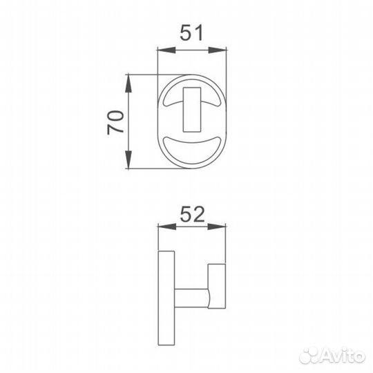 Крючок для ванной комнаты D-Lin D281700, хром