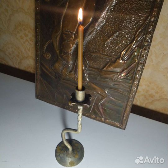 Подсвечник из СССР. Металл. Минимализм
