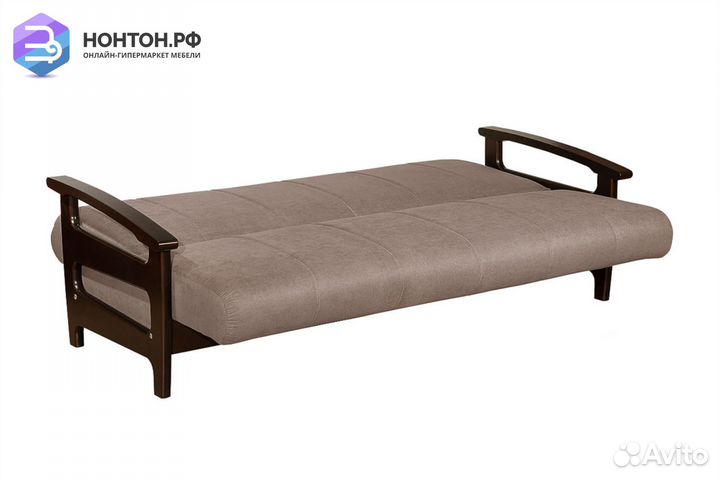 Диван книжка Омега бежевый / венге