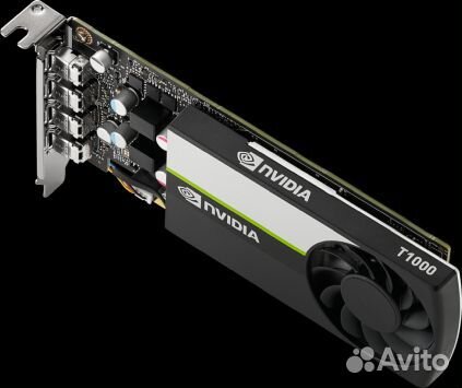 Профессиональная видеокарта VGA PNY nvidia T1000, 8 GB gddr6/128 bit, PCI Express 4.0 x16, 4x mDP