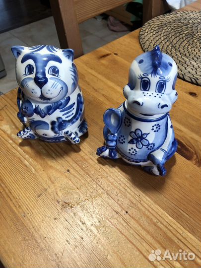 Комплект банок гжель