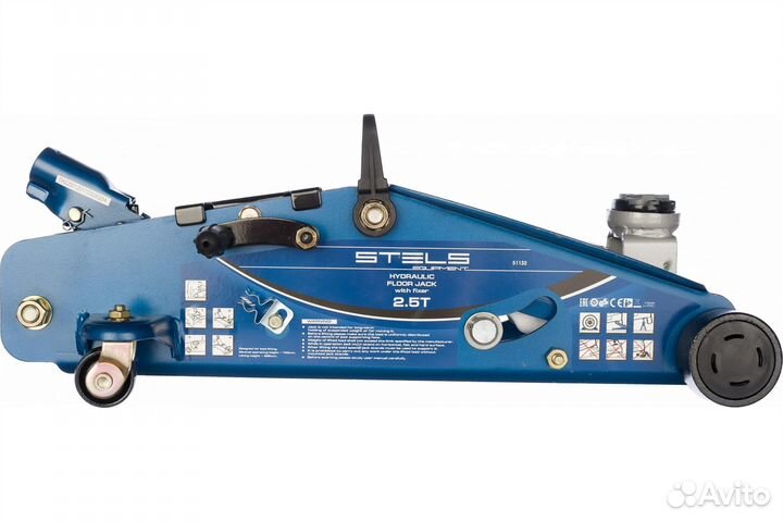 Гидравлический подкатной домкрат 2.5 т stels(кейс)