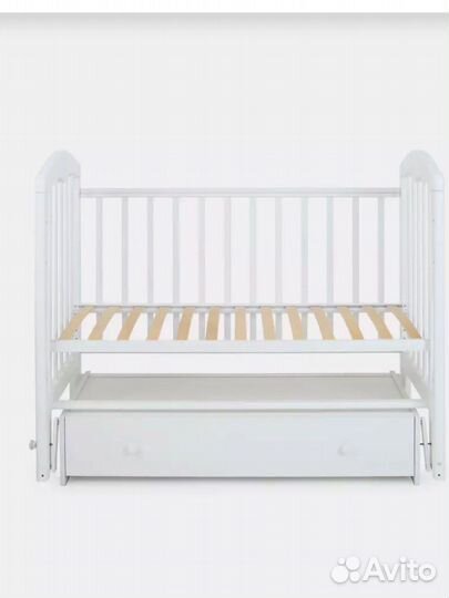 Кроватка топотушки сильвия-7 маятник белый