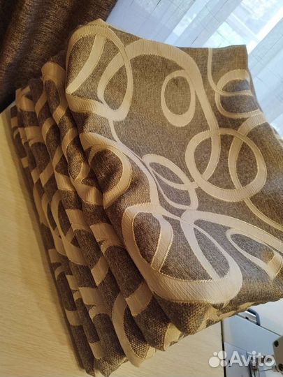 Шторы новые, рогожка