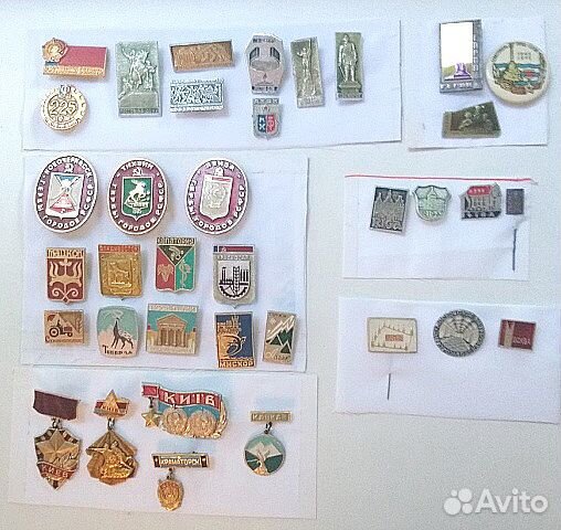 Значки Города, памятники