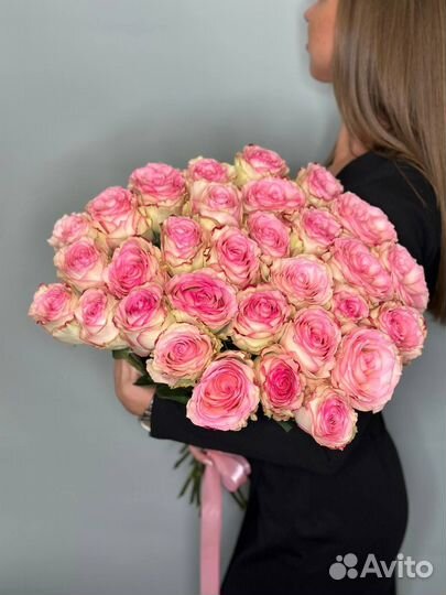 Букет цветов / пионовидная роза / живые цветы