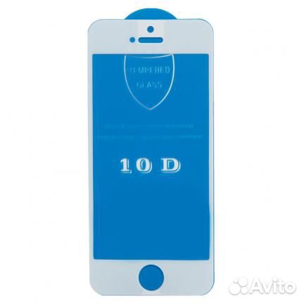 Защитное стекло для iPhone 5, 5S, 5C, SE белое (wh