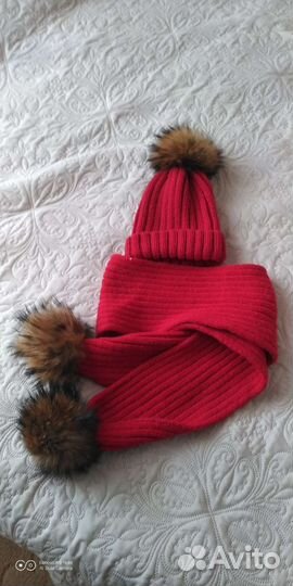 Шапка и шарф для девочки