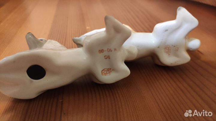 Пудель фарфоровый