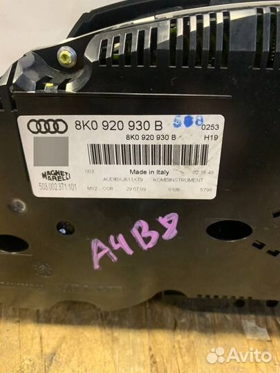 Панель приборов Audi A4 B8 Ауди А4