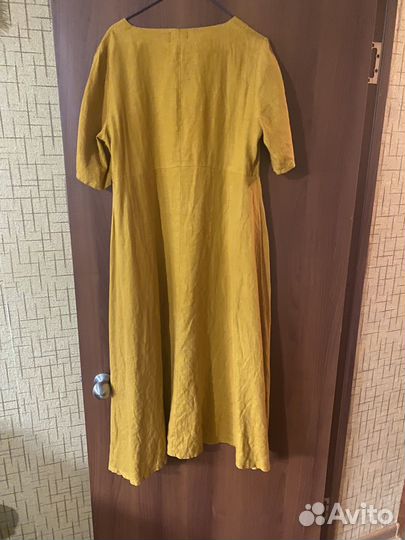 Платье бохо boho льняное 100 лен
