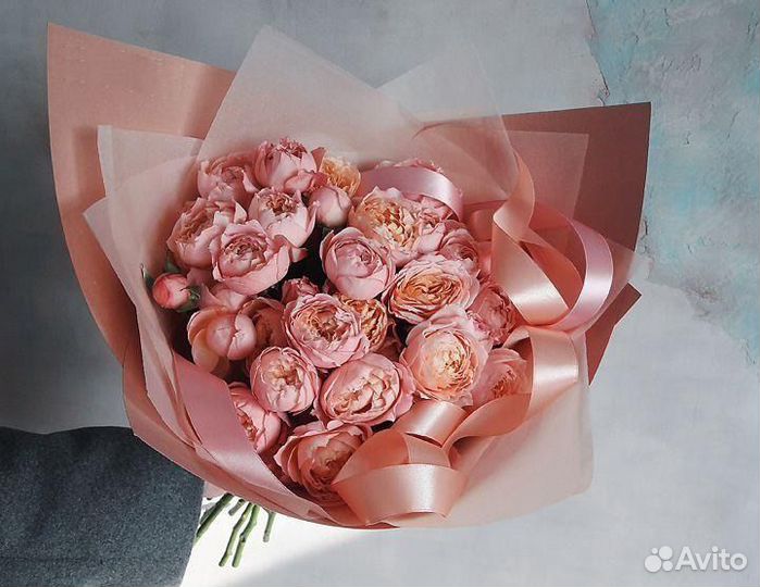Кустовые розы букет из кустовых роз