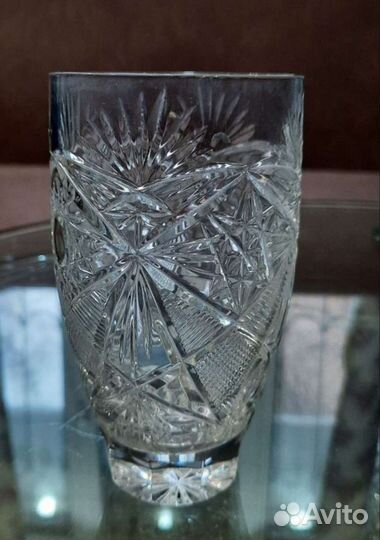 Хрустальные стаканы, графин Богемия